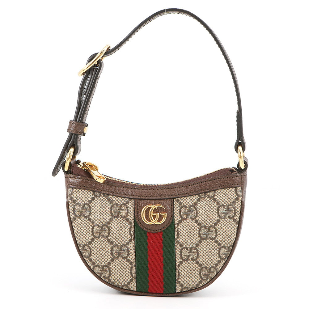 GUCCI GGOphidia Mini Bag Brown/Beige746055 GG Supreme Leather