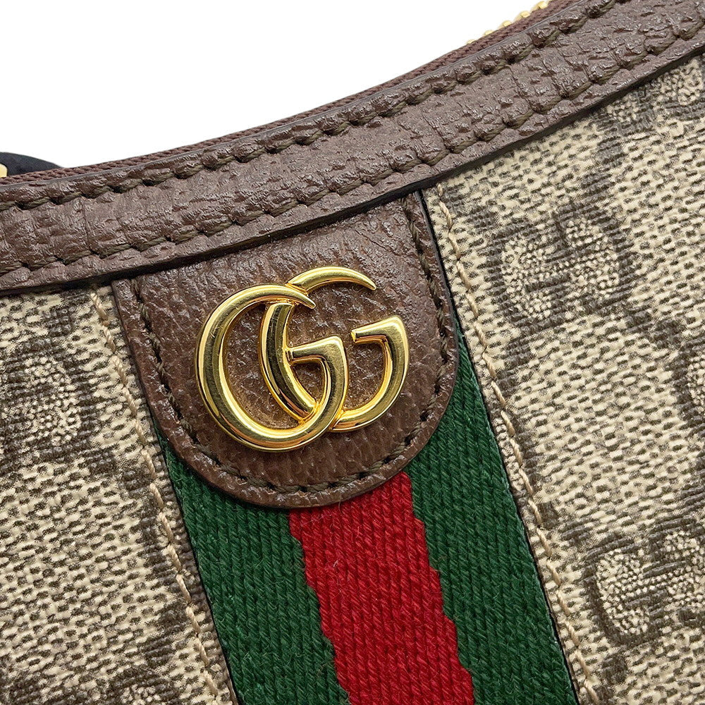 GUCCI GGOphidia Mini Bag Brown/Beige746055 GG Supreme Leather
