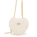 Dior Dior Amour Caro Heart Pouch Latte WhiteS5097UNID_M030 Calf Leather