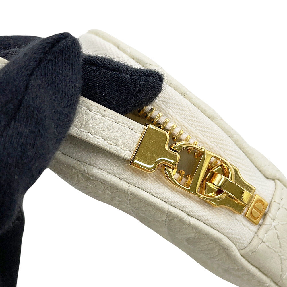 Dior Dior Amour Caro Heart Pouch Latte WhiteS5097UNID_M030 Calf Leather