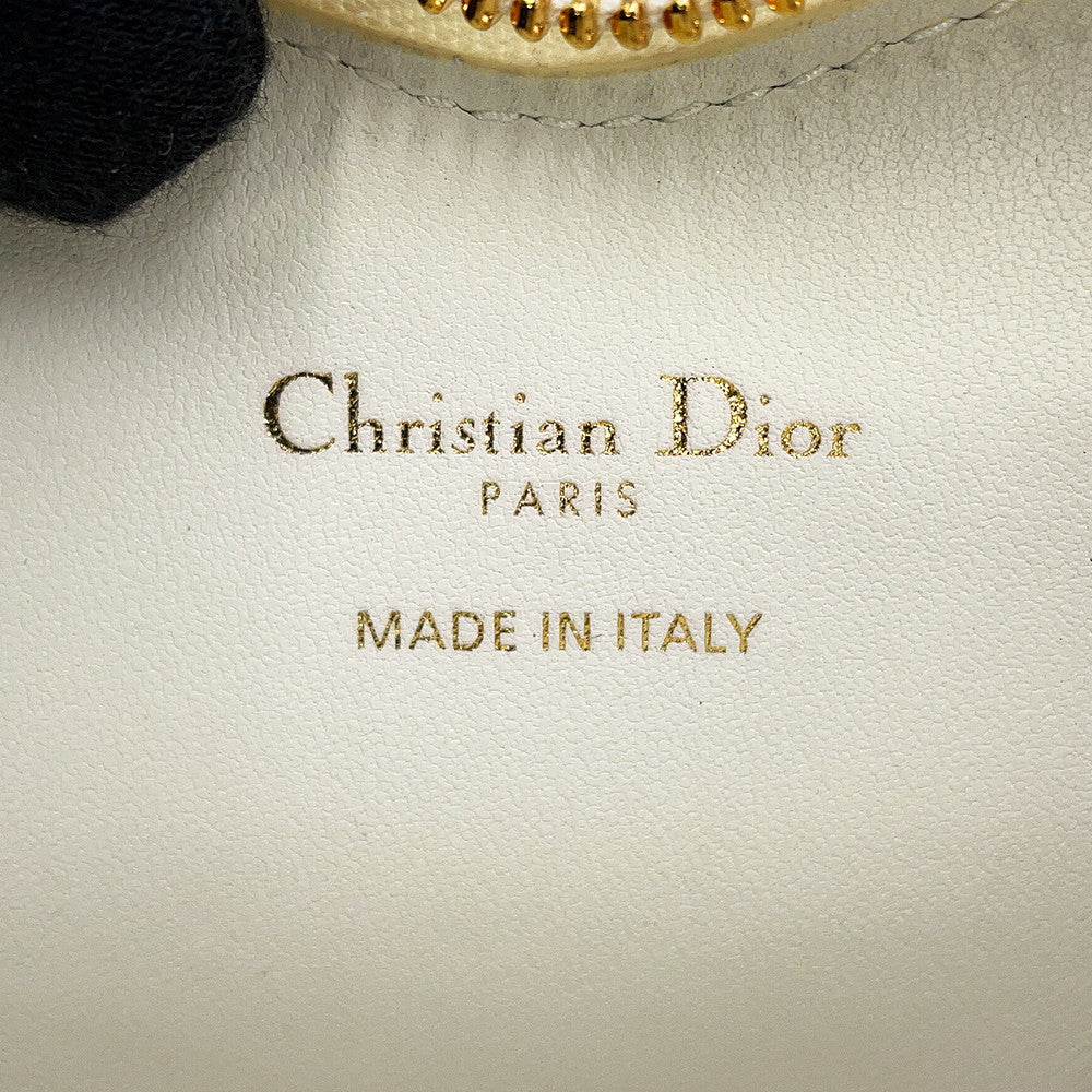 Dior Dior Amour Caro Heart Pouch Latte WhiteS5097UNID_M030 Calf Leather