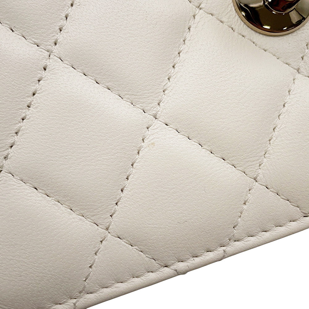 CHANEL Matelasse ChainShoulder Bag WhiteAP4299 Lambskin/Rhinestone