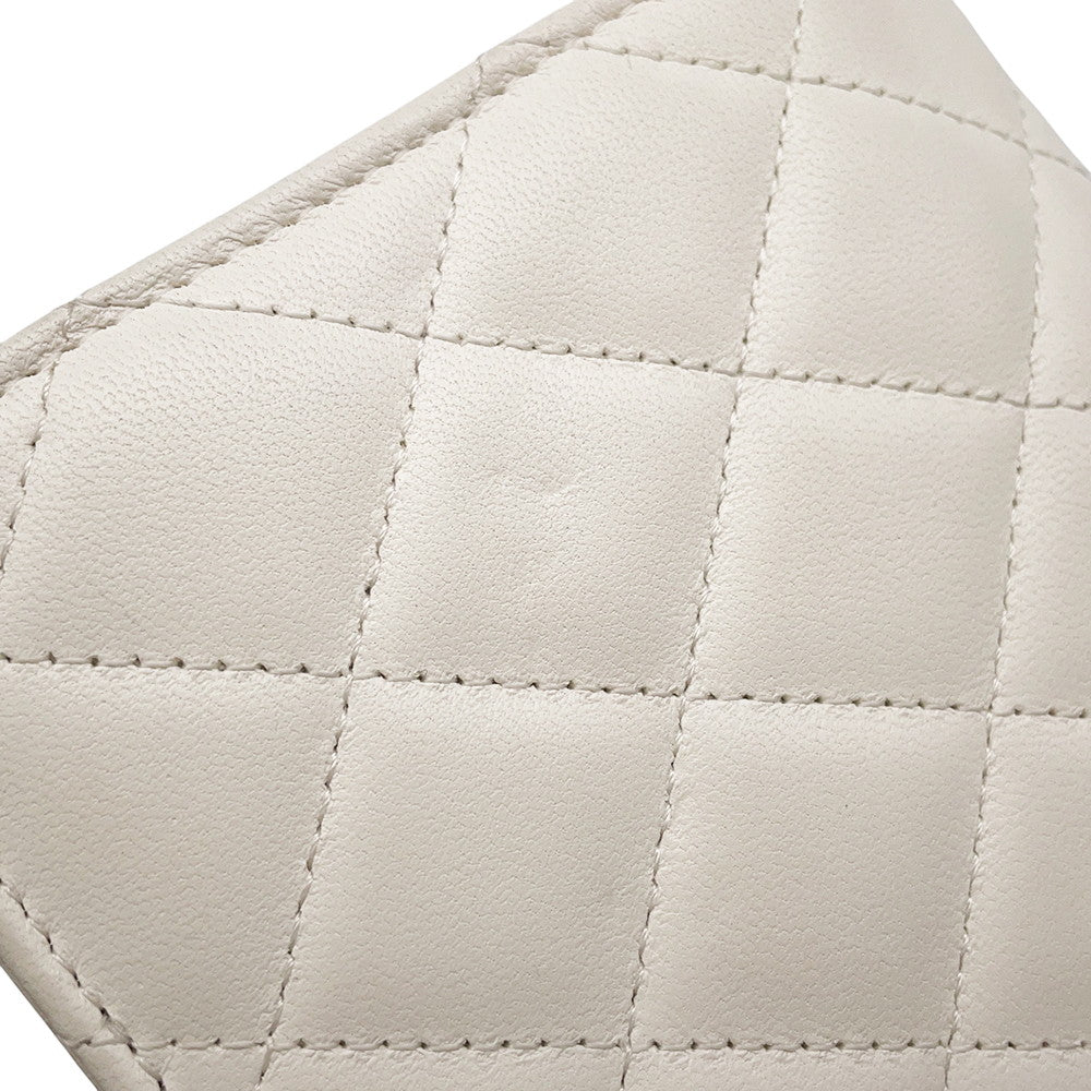 CHANEL Matelasse ChainShoulder Bag WhiteAP4299 Lambskin/Rhinestone