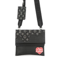 LOUIS VUITTON LVxNIGO Trio・Pouch NoirM81013 Monogram Denim Leather LV Squared