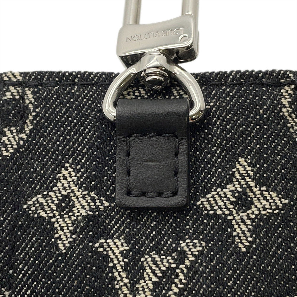 LOUIS VUITTON LVxNIGO Trio・Pouch NoirM81013 Monogram Denim Leather LV Squared