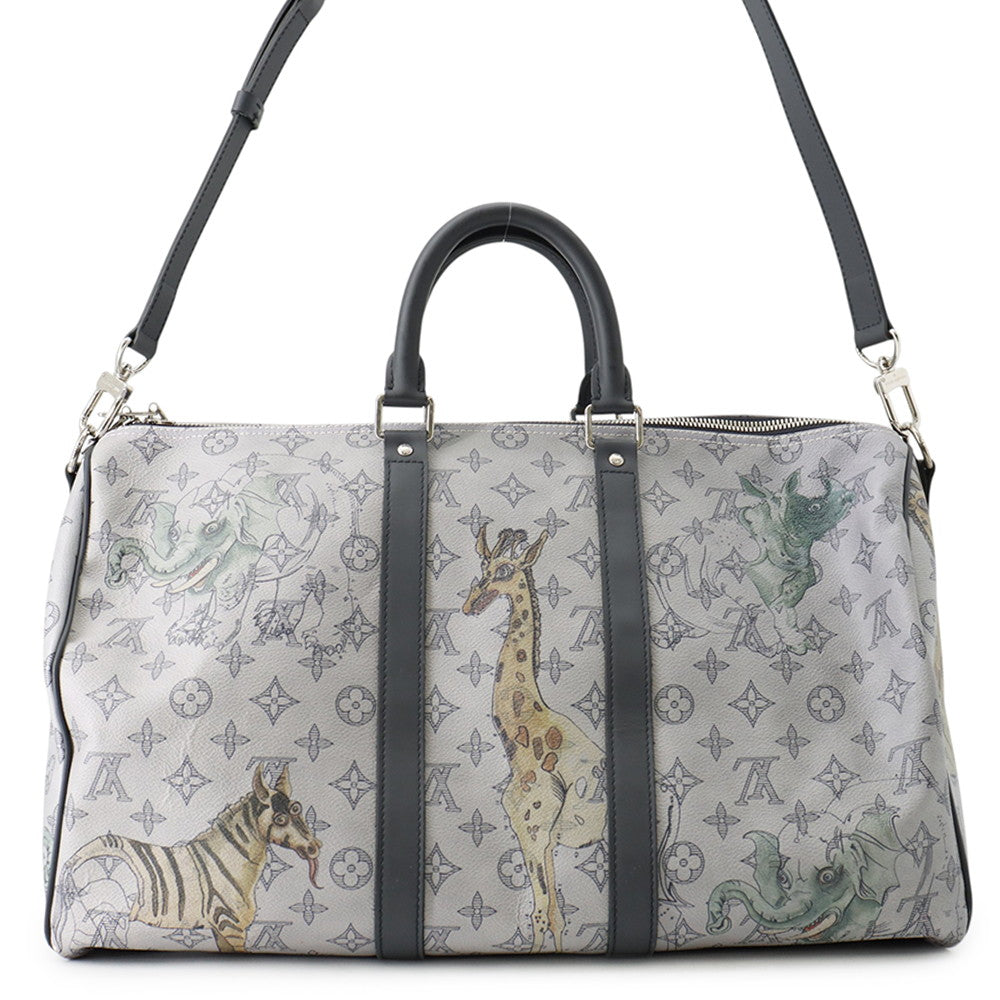 LOUIS VUITTON Keepall Bandouliere GrayM41449 Monogram / Savannah Size 45