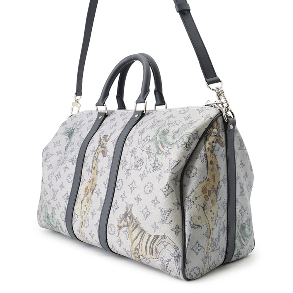 LOUIS VUITTON Keepall Bandouliere GrayM41449 Monogram / Savannah Size 45