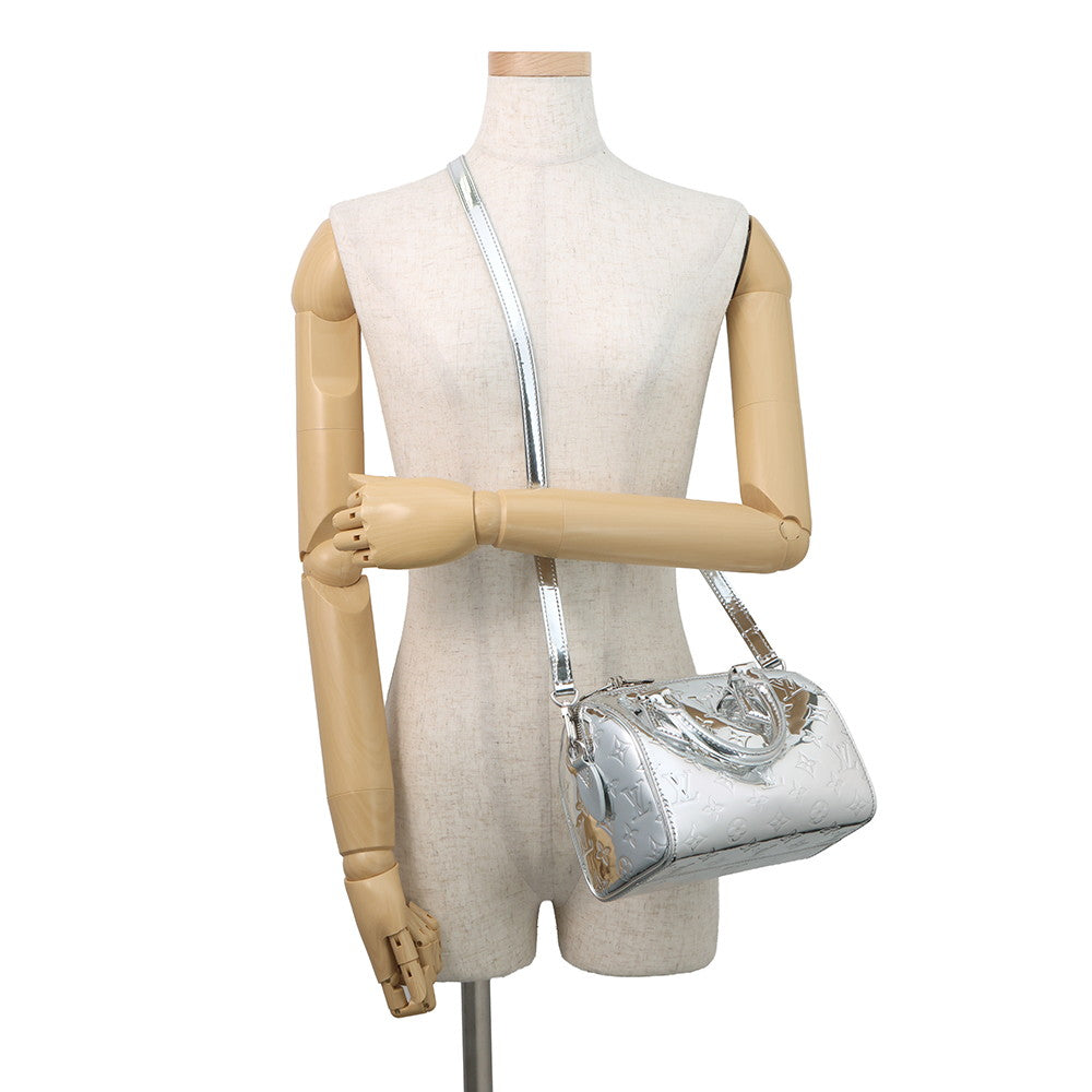 LOUIS VUITTON Speedy Bandouliere SilverM11987 Monogram Miroir Size 20