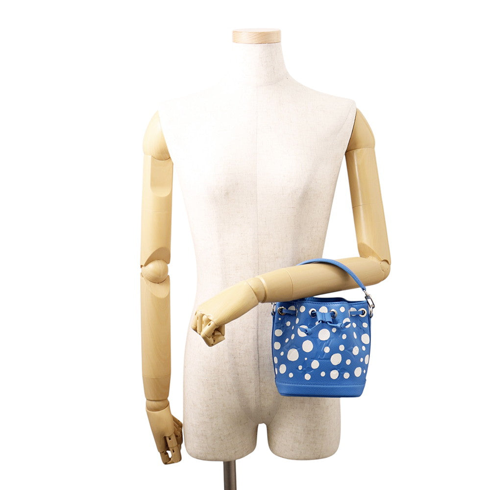 LOUIS VUITTON LV × YK Nano Noe Blue/WhiteM81985 Monogram Empreinte Leather Infinity Dot