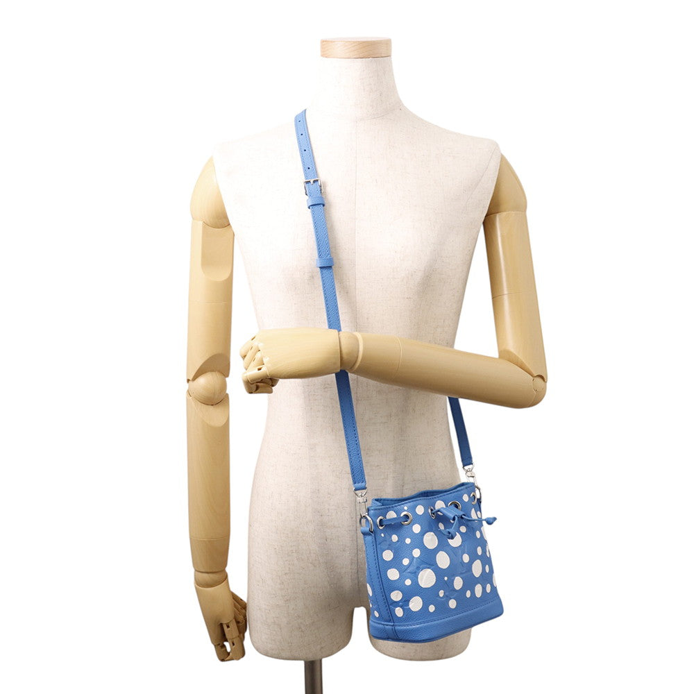 LOUIS VUITTON LV × YK Nano Noe Blue/WhiteM81985 Monogram Empreinte Leather Infinity Dot