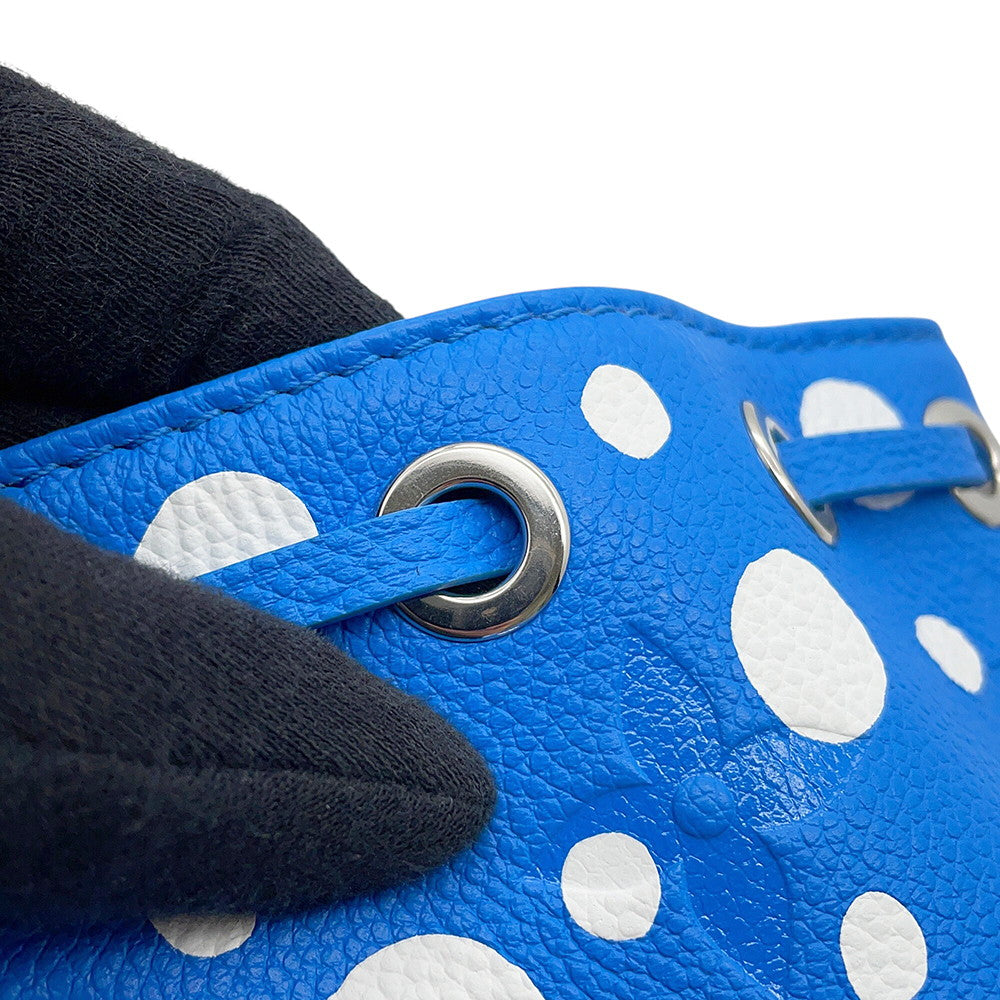 LOUIS VUITTON LV × YK Nano Noe Blue/WhiteM81985 Monogram Empreinte Leather Infinity Dot