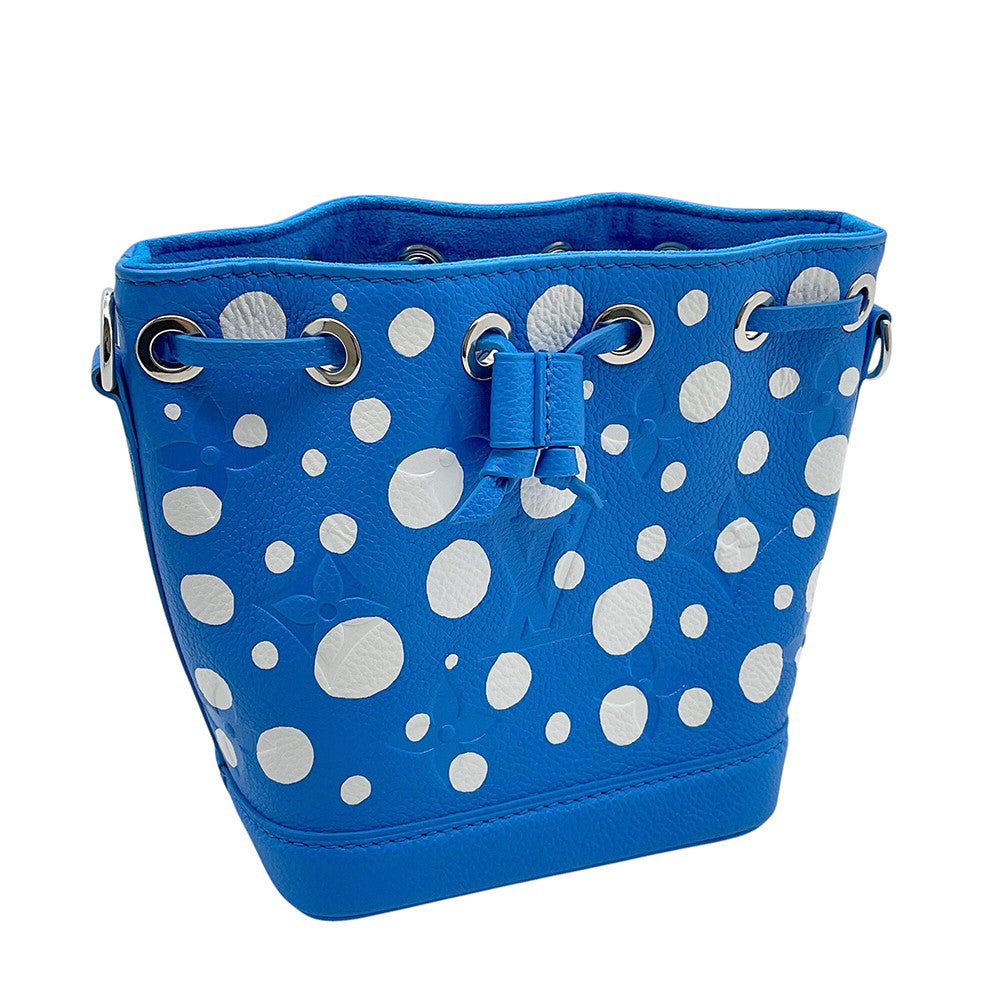 LOUIS VUITTON LV × YK Nano Noe Blue/WhiteM81985 Monogram Empreinte Leather Infinity Dot