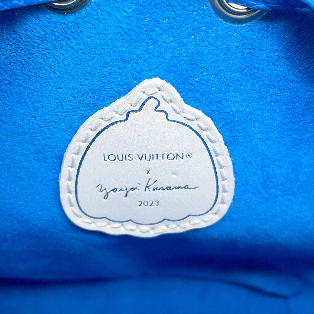 LOUIS VUITTON LV × YK Nano Noe Blue/WhiteM81985 Monogram Empreinte Leather Infinity Dot