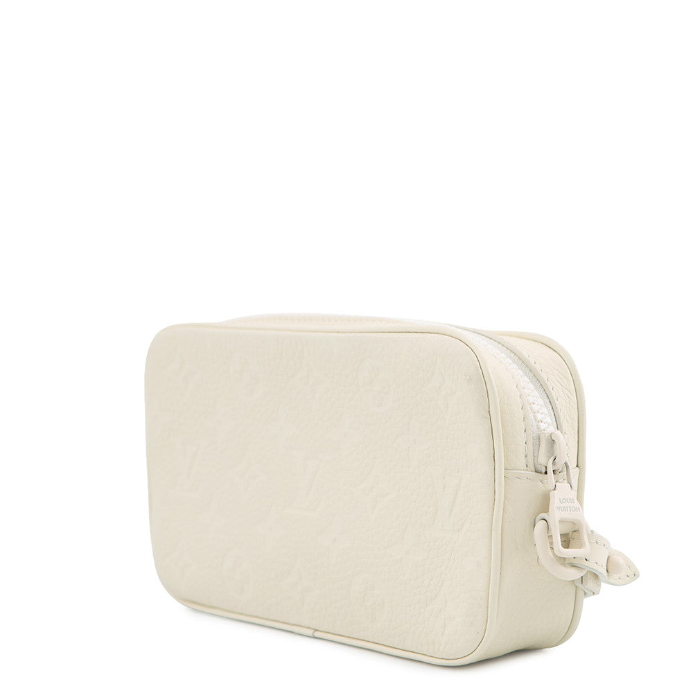 LOUIS VUITTON Pochette Volga WhiteM53551 Monogram Empreinte Leather