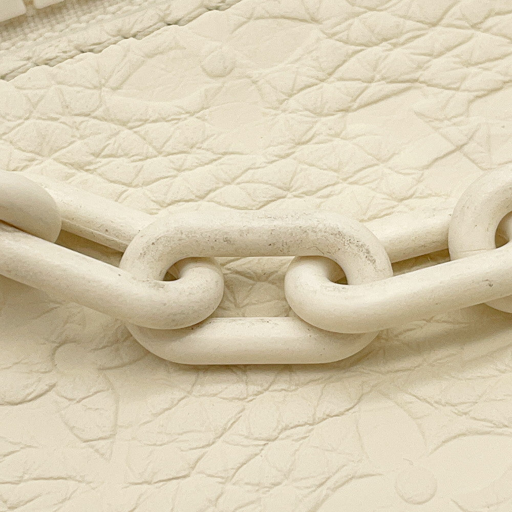 LOUIS VUITTON Pochette Volga WhiteM53551 Monogram Empreinte Leather