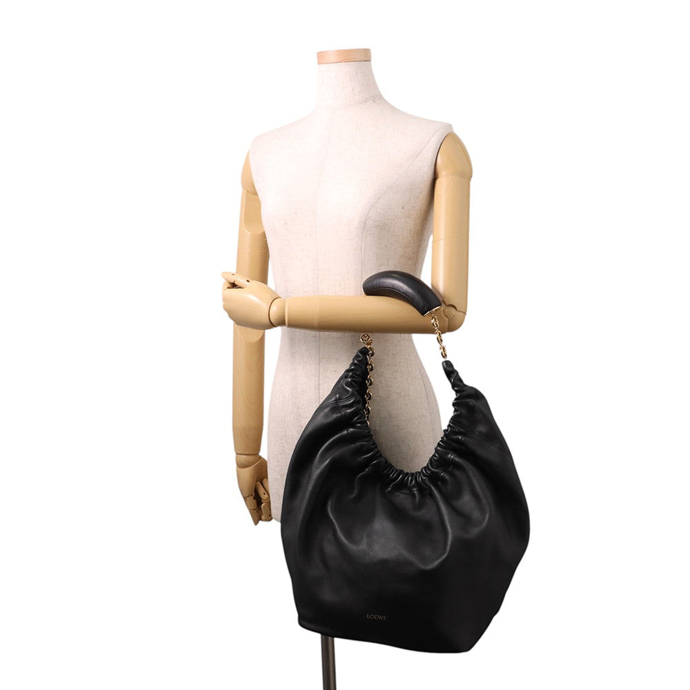 LOEWE Squeeze Bag BlackA914Q37X01 Leather Size Medium