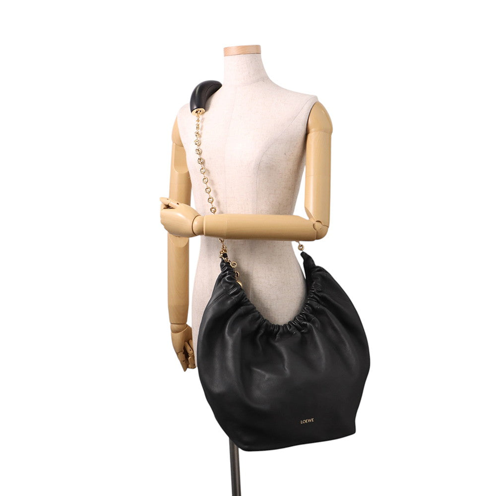 LOEWE Squeeze Bag BlackA914Q37X01 Leather Size Medium