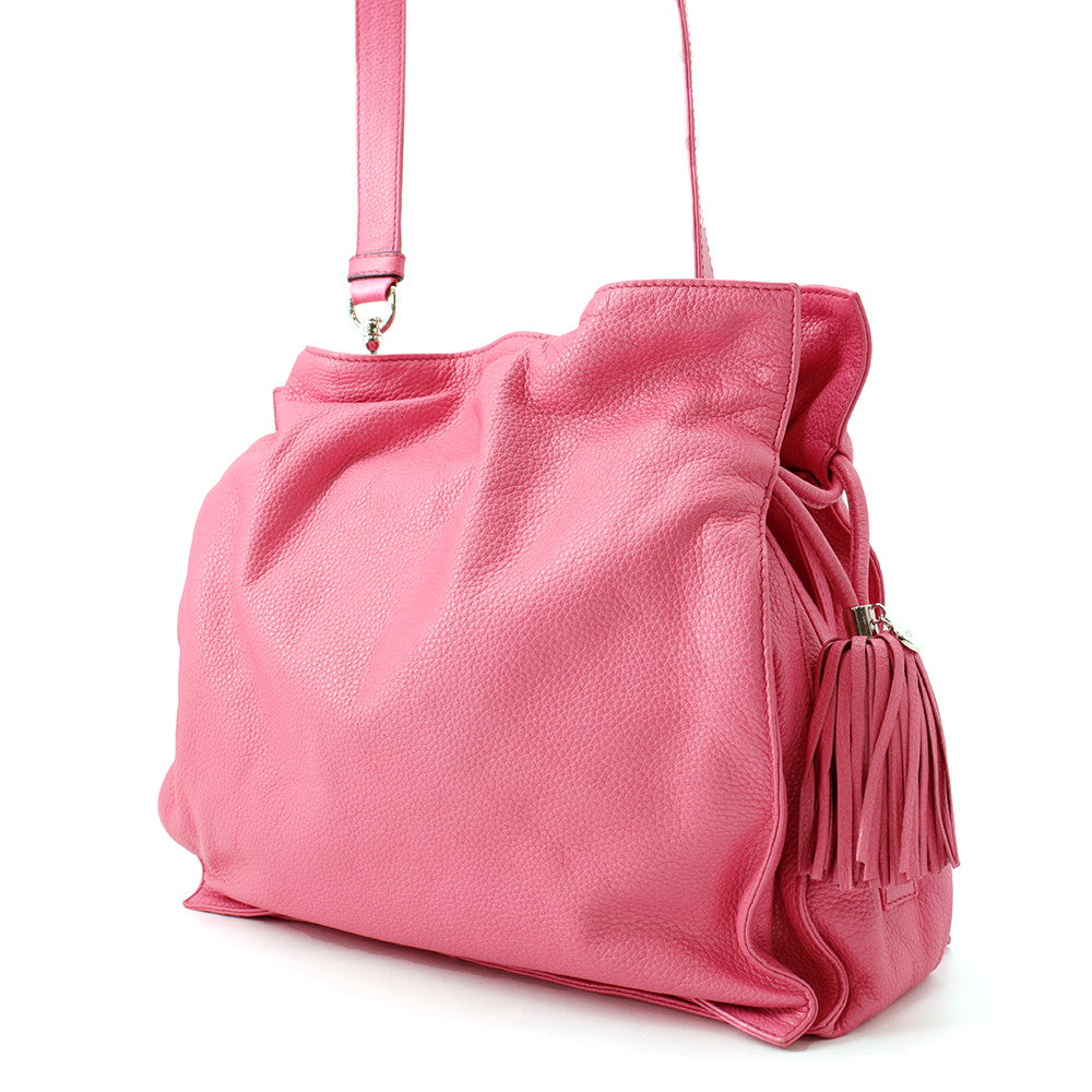 LOEWE Flamenco Shoulder Bag Pink Leather