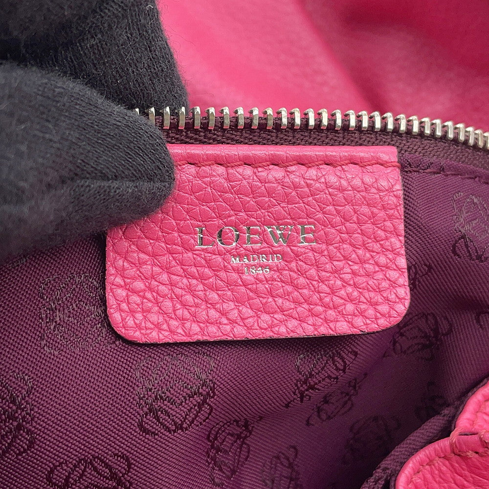 LOEWE Flamenco Shoulder Bag Pink Leather