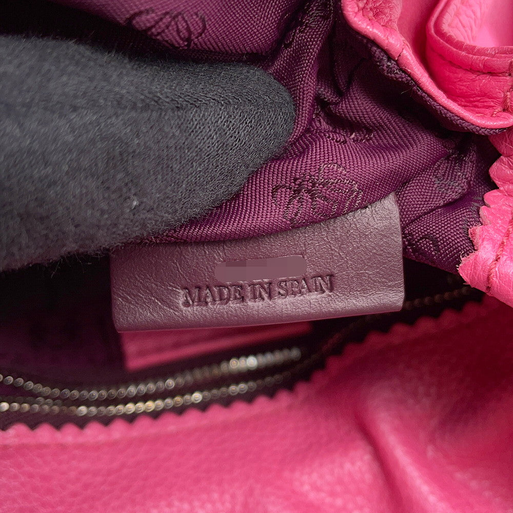 LOEWE Flamenco Shoulder Bag Pink Leather
