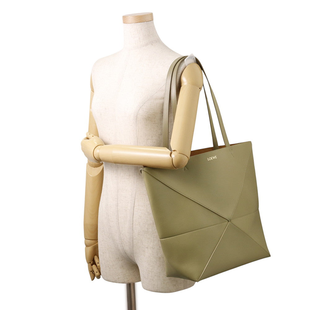 LOEWE Puzzle Fold Tote Bag Moss GreenA657G50X01 Leather