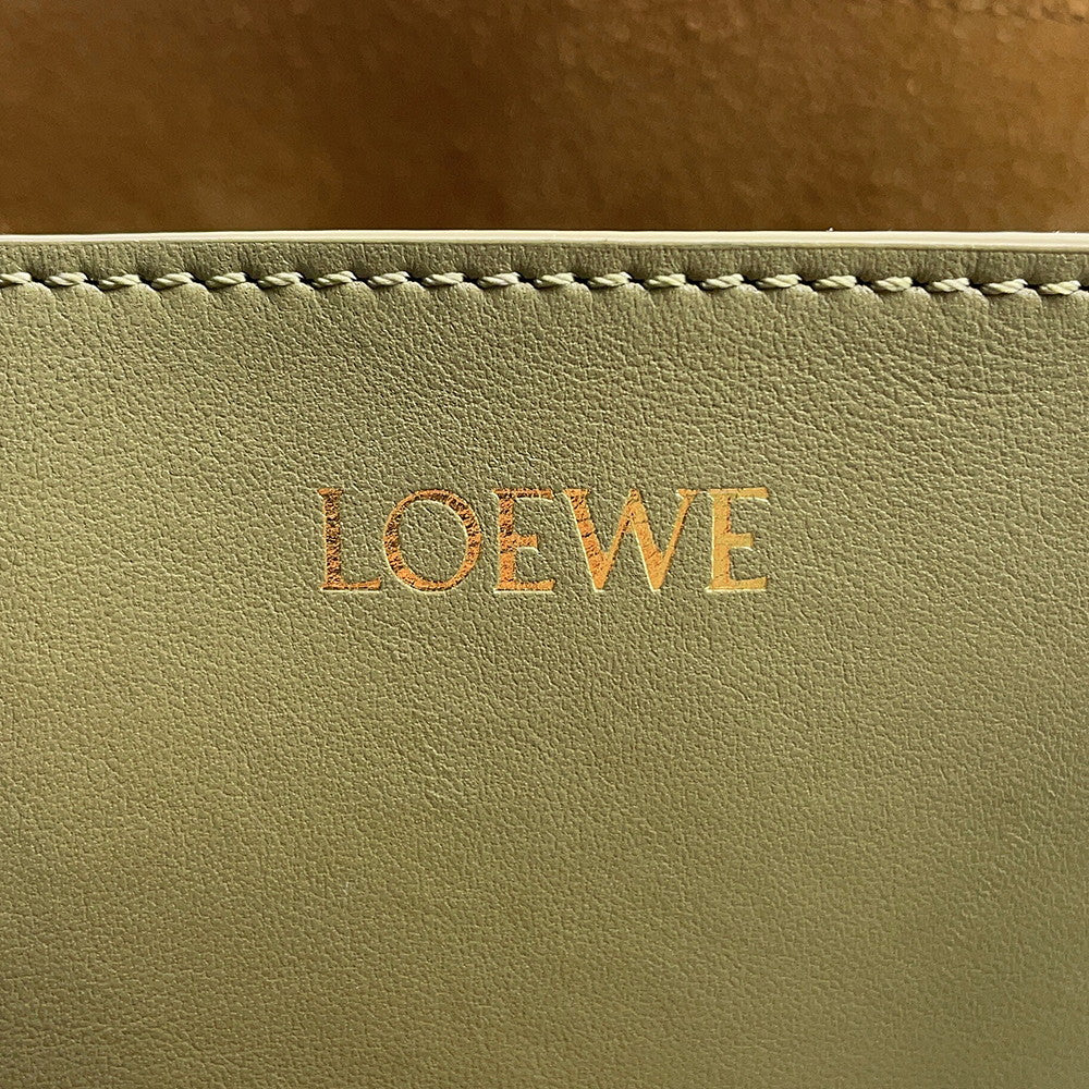 LOEWE Puzzle Fold Tote Bag Moss GreenA657G50X01 Leather