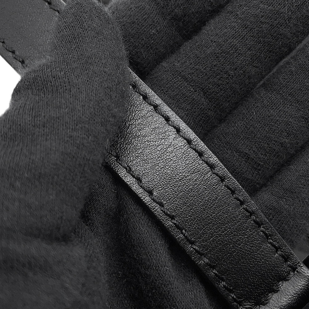 FENDI Zucchino One Shoulder Bag Black Canvas Leather