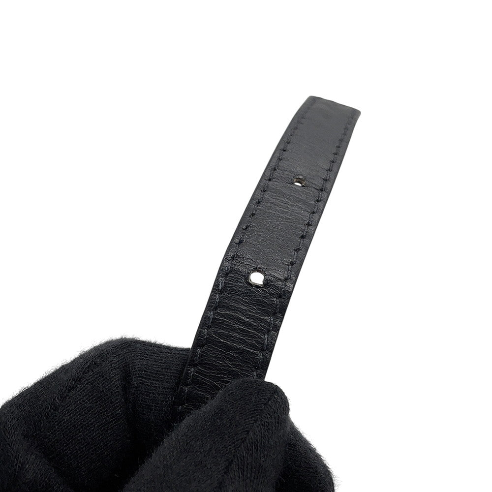 FENDI Shoulder Bag Black Cotton Leather