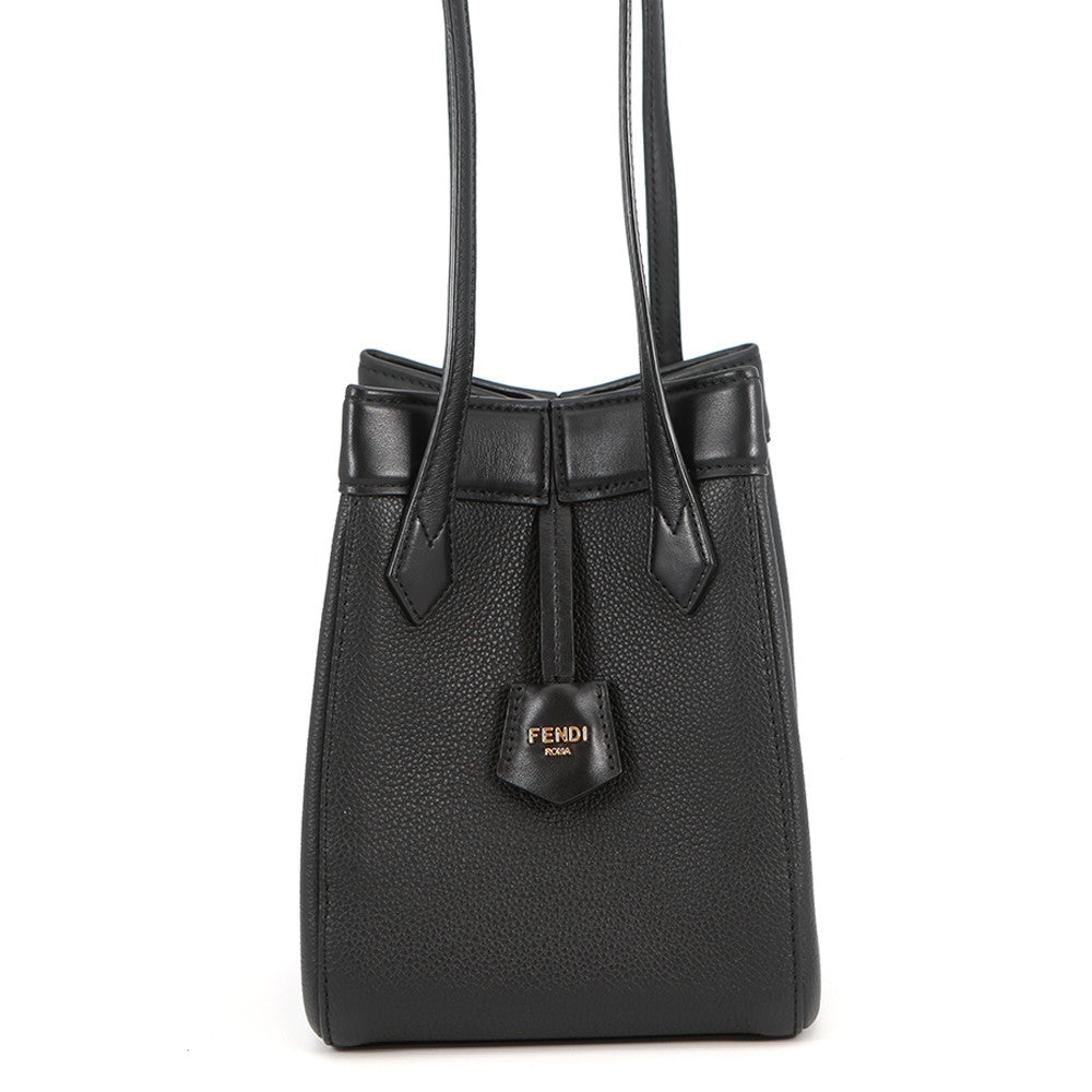 FENDI Origami Shoulder Bag Black8BS083 Leather Size Mini