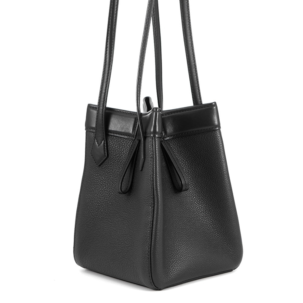 FENDI Origami Shoulder Bag Black8BS083 Leather Size Mini