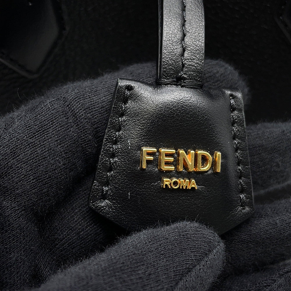 FENDI Origami Shoulder Bag Black8BS083 Leather Size Mini