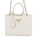 PRADA Symbol Top Titch 2-way Bag White1BA379_ASK_F0009 Leather Size Small