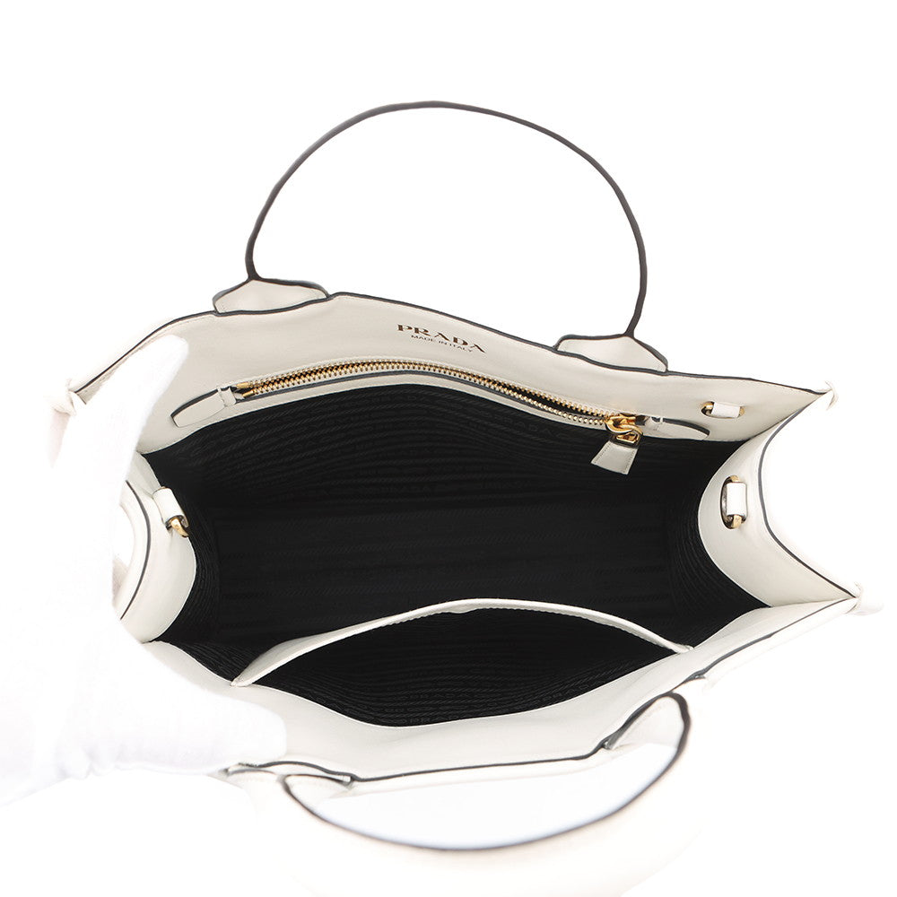 PRADA Symbol Top Titch 2-way Bag White1BA379_ASK_F0009 Leather Size Small