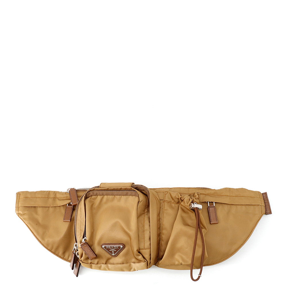 PRADA Logo Crossbody Bag BrownVA0056 Nylon
