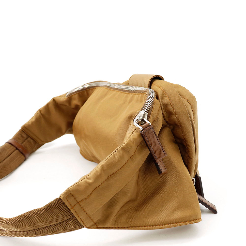 PRADA Logo Crossbody Bag BrownVA0056 Nylon