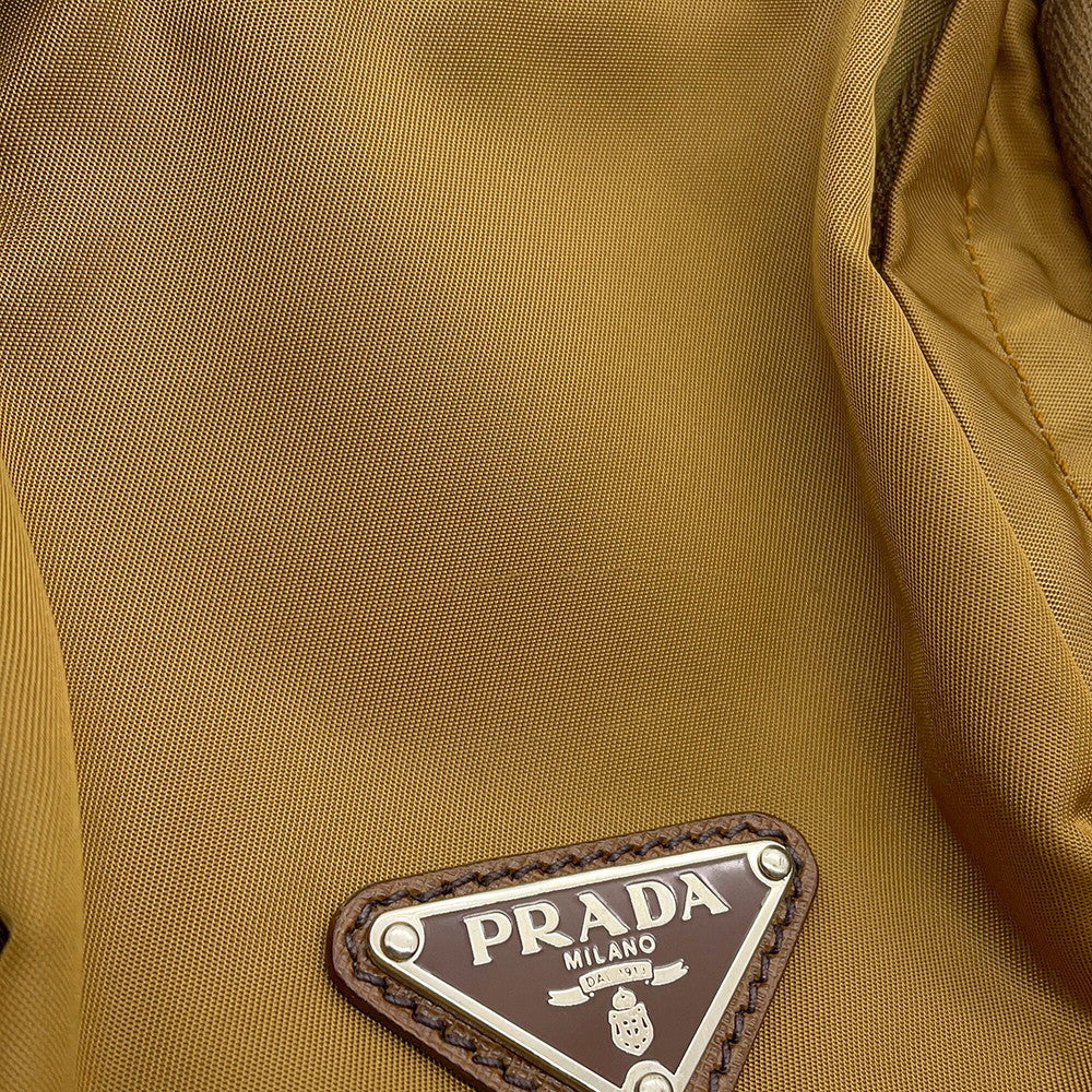 PRADA Logo Crossbody Bag BrownVA0056 Nylon