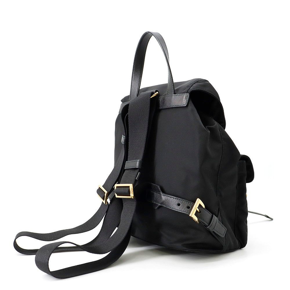 PRADA Robot Backpack Black/Multicolor1BZ677 Nylon Saffiano Leather Size Small