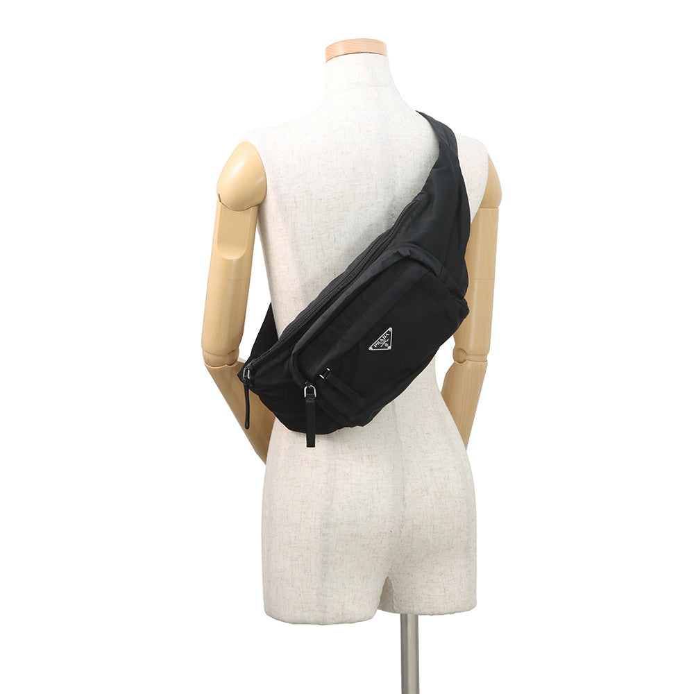 PRADA Triangle Logo Crossbody Bag Black2VL005_2A6D_F0002 Nylon