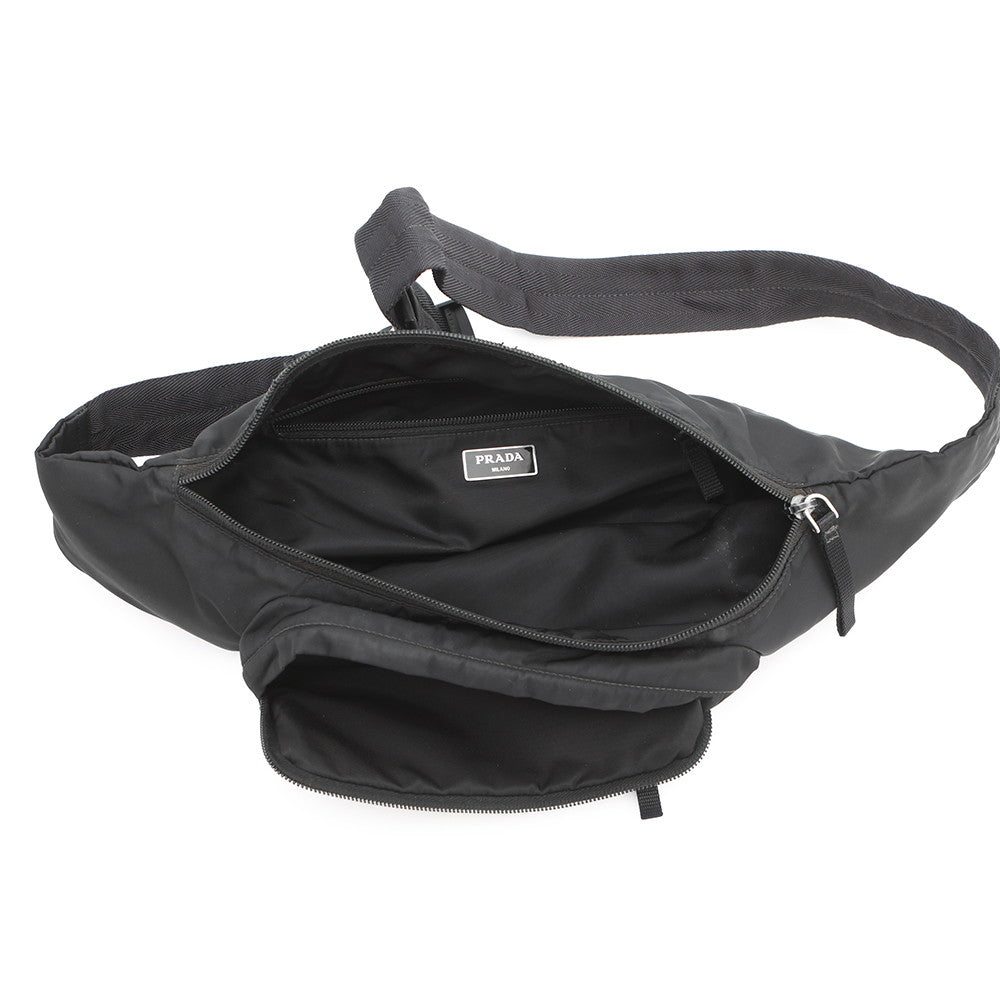 PRADA Triangle Logo Crossbody Bag Black2VL005_2A6D_F0002 Nylon