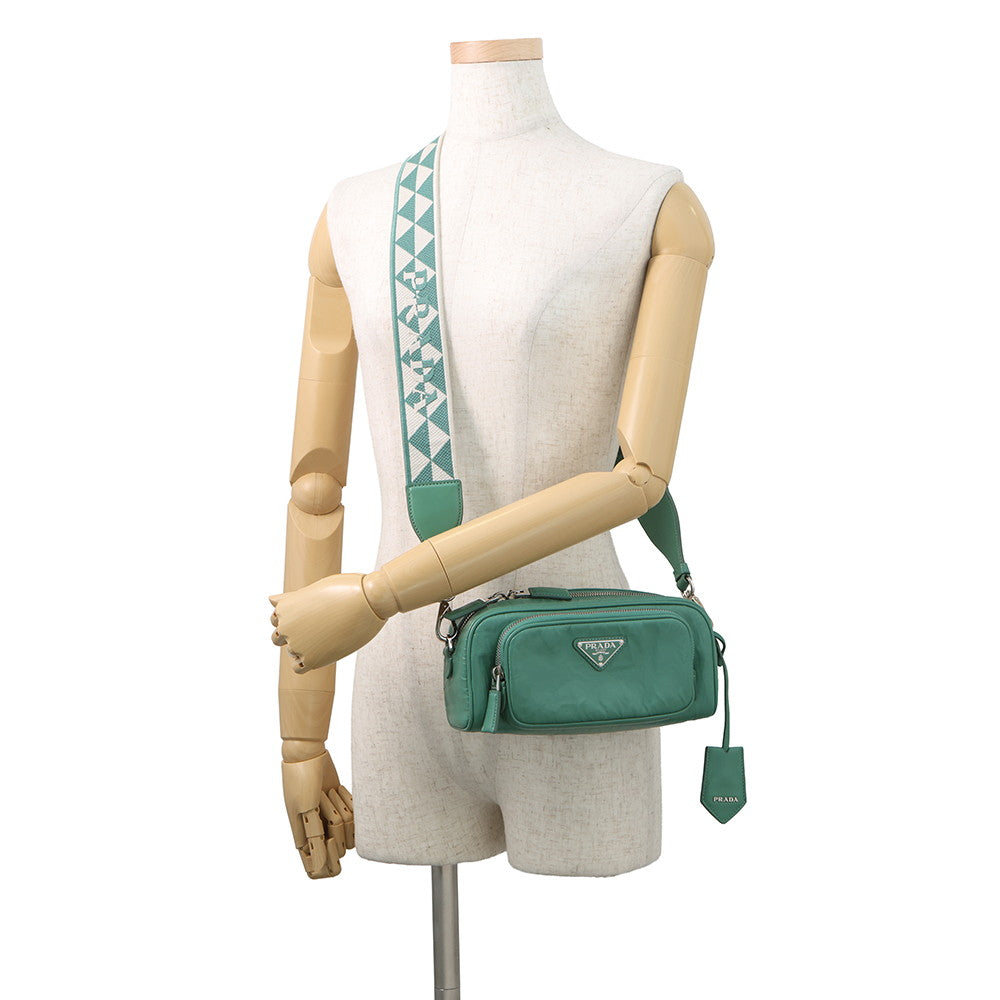 PRADA Nappa Antique Shoulder Green1BH198_UVL_F0092 Leather