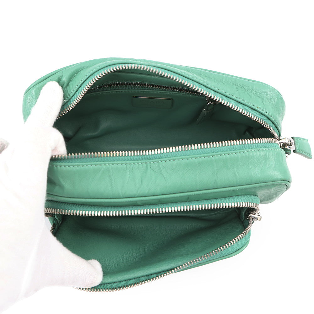 PRADA Nappa Antique Shoulder Green1BH198_UVL_F0092 Leather