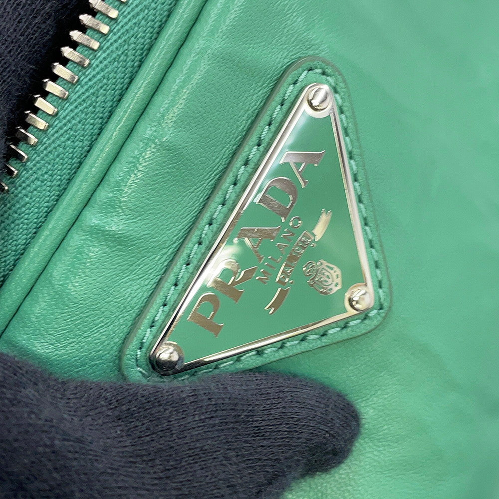 PRADA Nappa Antique Shoulder Green1BH198_UVL_F0092 Leather
