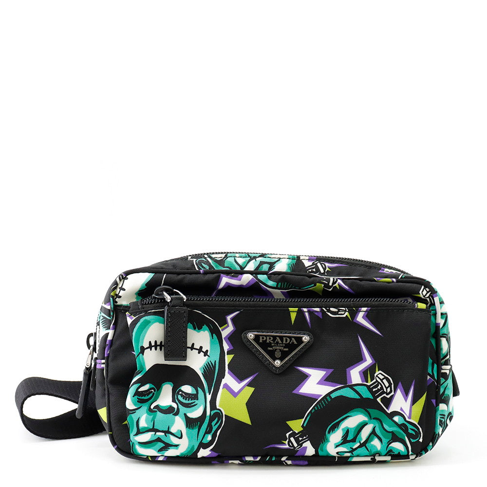PRADA Frankenstein Crossbody Bag Black/Multicolor2VL977 Nylon