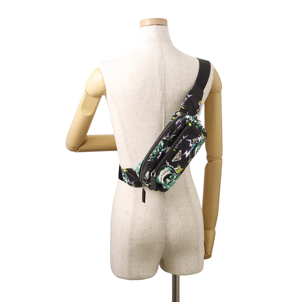 PRADA Frankenstein Crossbody Bag Black/Multicolor2VL977 Nylon