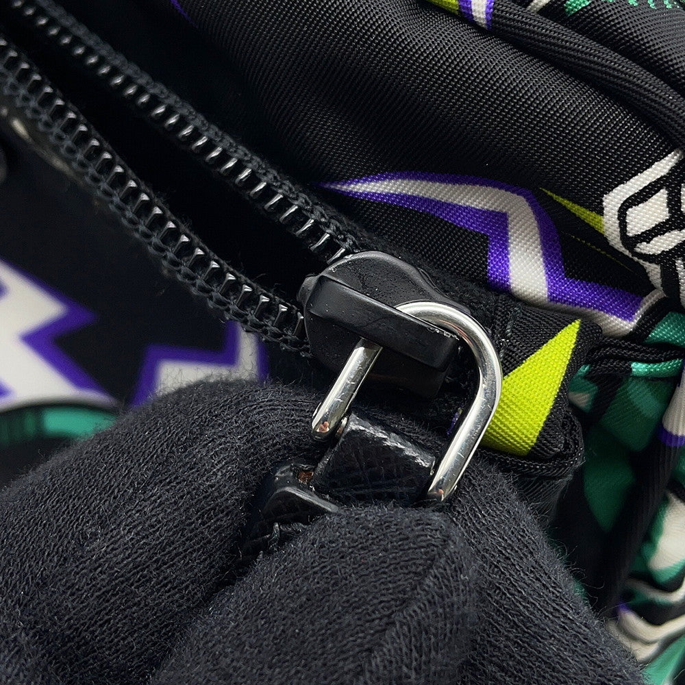 PRADA Frankenstein Crossbody Bag Black/Multicolor2VL977 Nylon