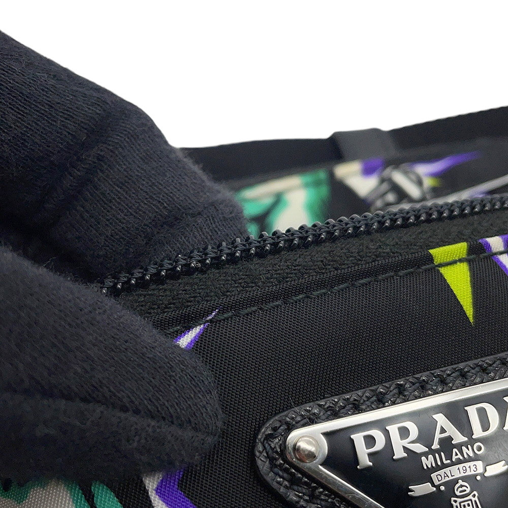 PRADA Frankenstein Crossbody Bag Black/Multicolor2VL977 Nylon