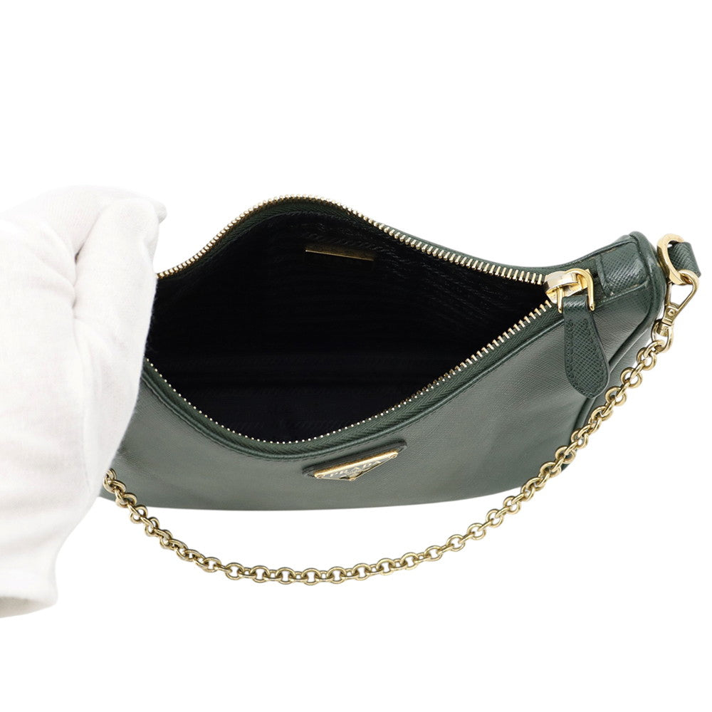 PRADA 2WAY Shoulder Bag Green1BH204 Saffiano Leather