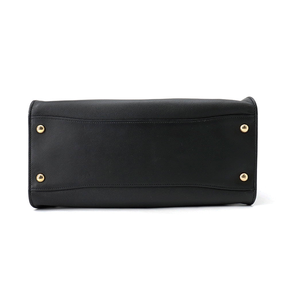 PRADA Logo Tote Bag Black1BG517 Leather