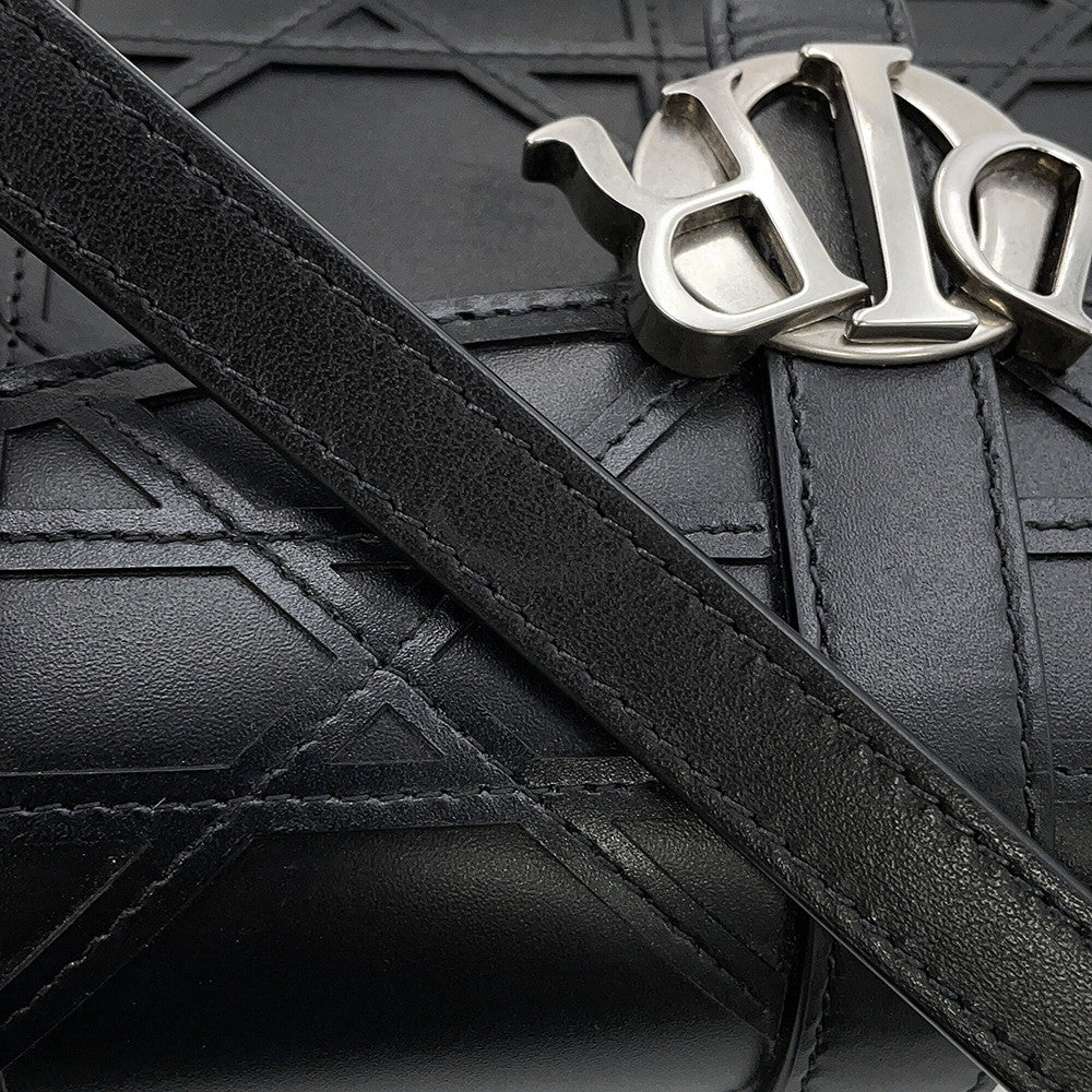 Dior Dior Bag Charm Cannage Cosmo Shoulder Bag Black2CMWS016VZC_H00N Leather Size Mini