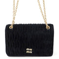 MIUMIU Chain Shoulder Bag Black5BP065 Velour